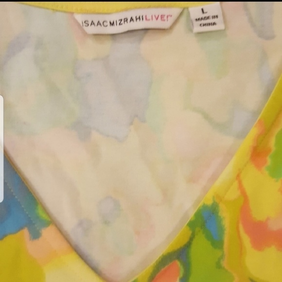 Isaac Mizrahi V-neck blouse - Picture 3 of 4